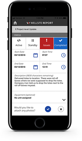 Mobile app allows fast, easy reporting to be submitted directly from the field
